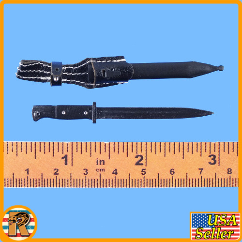 Freid WH Infantry - Knife (Metal) & Sheath - 1/6 Scale -