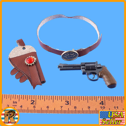 Happy Cowboy - Revolver & Belt Set - 1/6 Scale -