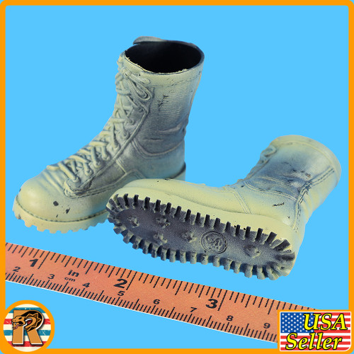 Special Forces Team - Tan Boots (for Feet) #2 - 1/6 Scale Part - KADHobby