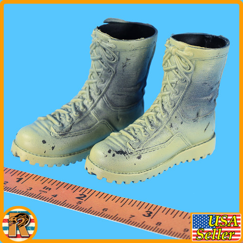 Special Forces Team - Tan Boots (for Feet) #2 - 1/6 Scale Part - KADHobby