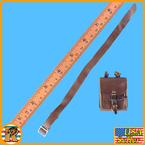 Jager Panzer Commander - Leather Belt & Pouch - 1/6 Scale -