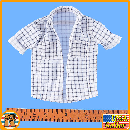 Time Travel Marty - White Plaid Shirt - 1/6 Scale -