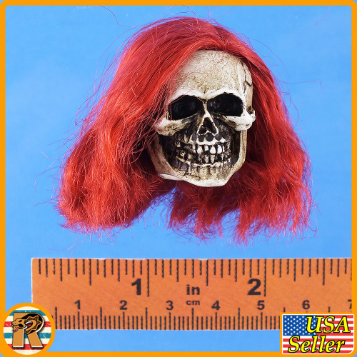 Hells Messenger Gold - Skeleton Head w/ Red Hair - 1/6 Scale -