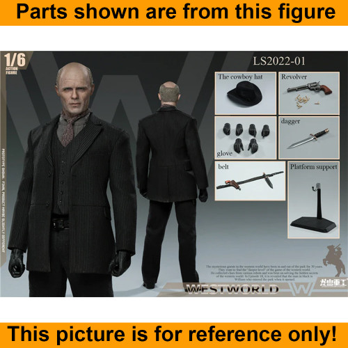 Westworld Man in Black - Nude Body - 1/6 Scale -