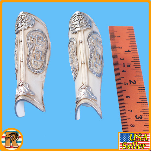 Mulan (White) - Leg Armor #2 - 1/6 Scale -