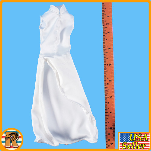 Mulan (White) - White Sleavless Skirt - 1/6 Scale -