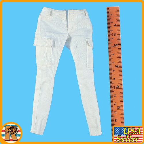 Female Snow Sniper - White  Cargo Pants - 1/6 Scale -