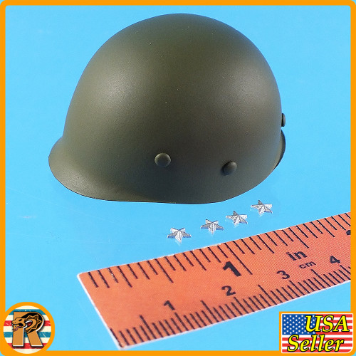 US General Patton - Plastic Helmet Liner w/ 4 Stars #2 - 1/6 Scale -
