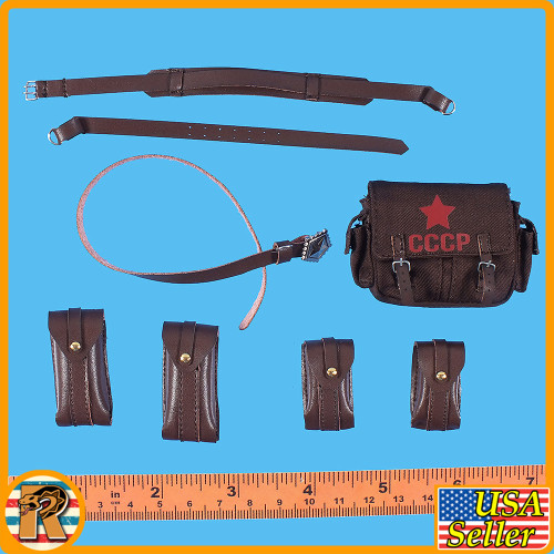 Mobilize Troops - Leather Belt Set & Pouches - 1/6 Scale -