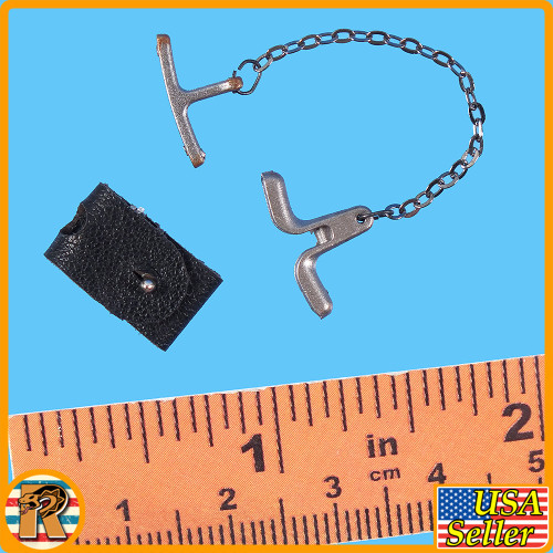 Richard German MP - Metal Hand Cuffs & Pouch - 1/6 Scale -