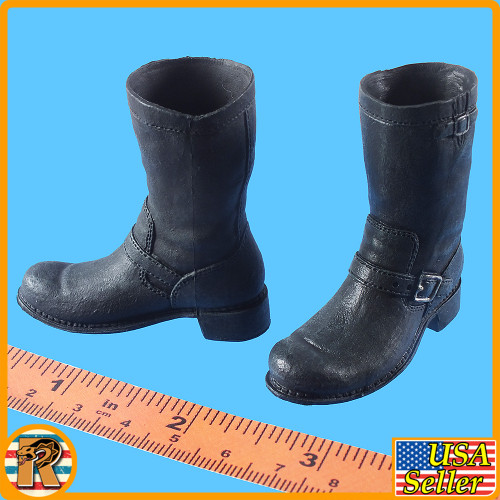 T800 Future Warrior - Biker Boots (for Balls) - 1/6 Scale -