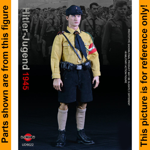 Ash German Youth - Field Hat & Badge - 1/6 Scale -