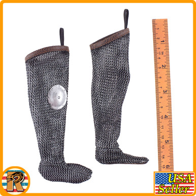 Malta Knight - Fabric Chainmail Boots - 1/6 Scale