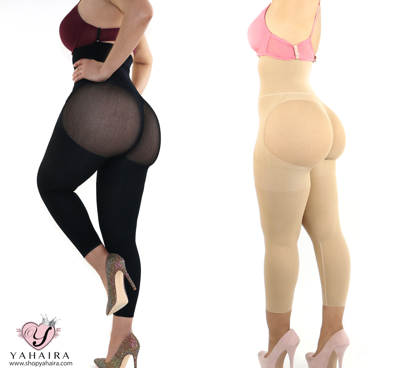 Faja Shapewear For Women High-Waisted Capri Thigh Cover Ends At Your Knees  Wear With Your Favorite Bra Open Bust Seamless 