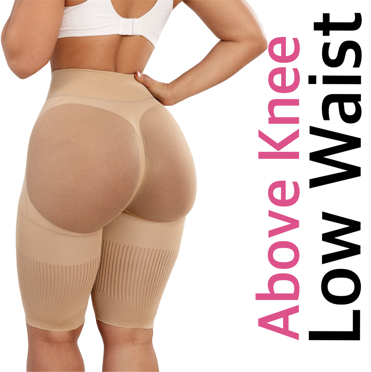 Luxember Women's Shapewear Stomach Control Bodysuit Butt Lifter BBL Zipper  Crotch