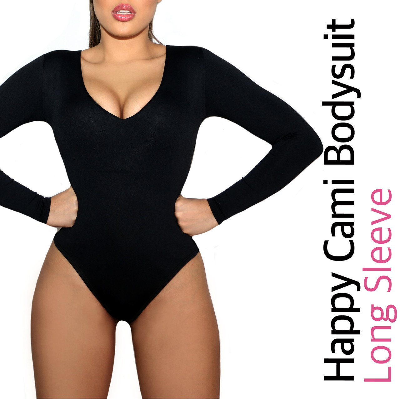 HAPPY CAMI SHAPER BODYSUIT LONG SLEEVE TRIPLE TUMMY LAYER - SHOP