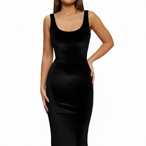 SCOOP VELVET DRESS SHAPER TRIPLE TUMMY LAYER