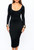 CONTOUR MIDI DRESS LONG SLEEVE 