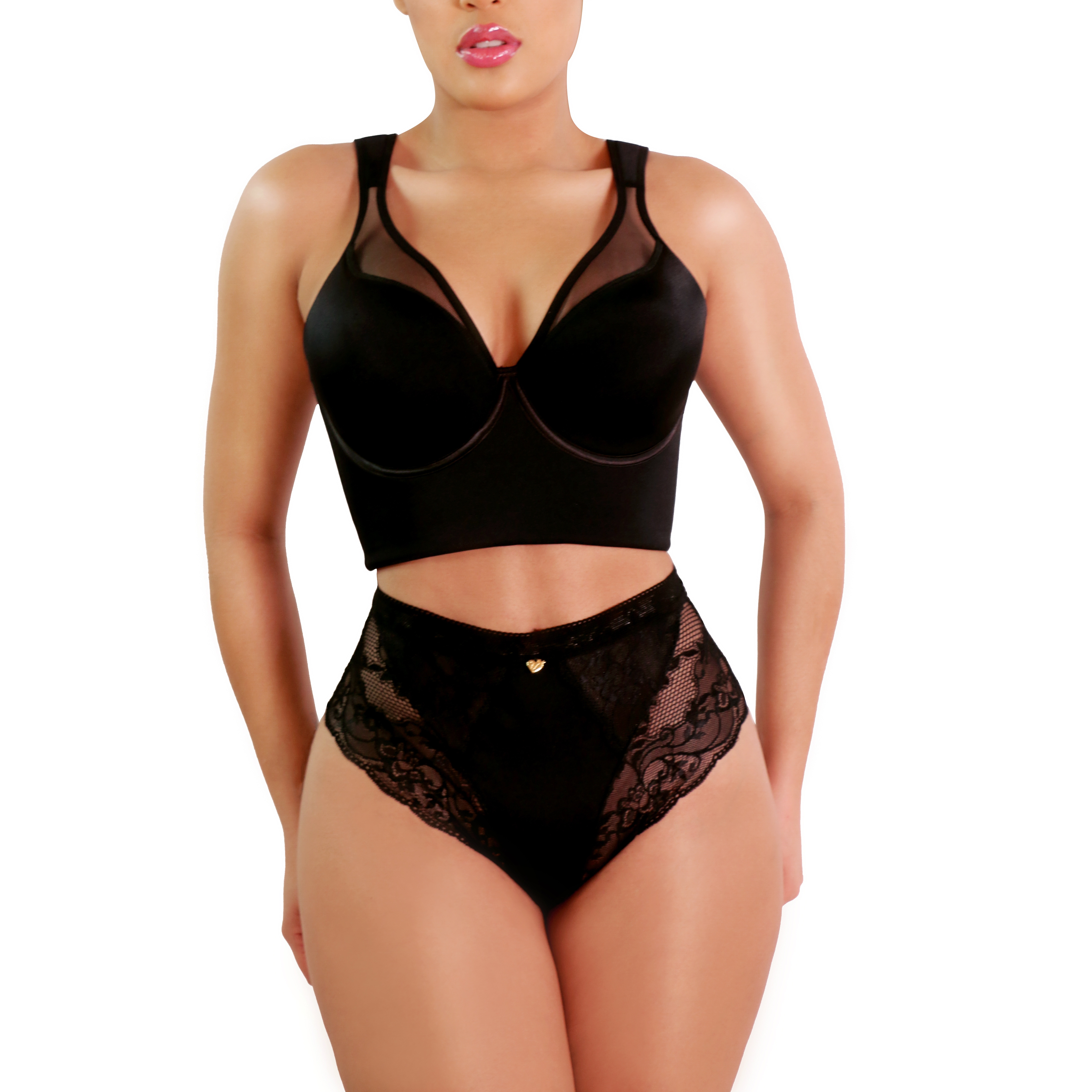 LACE LOVER  MID WAISTED PANTY