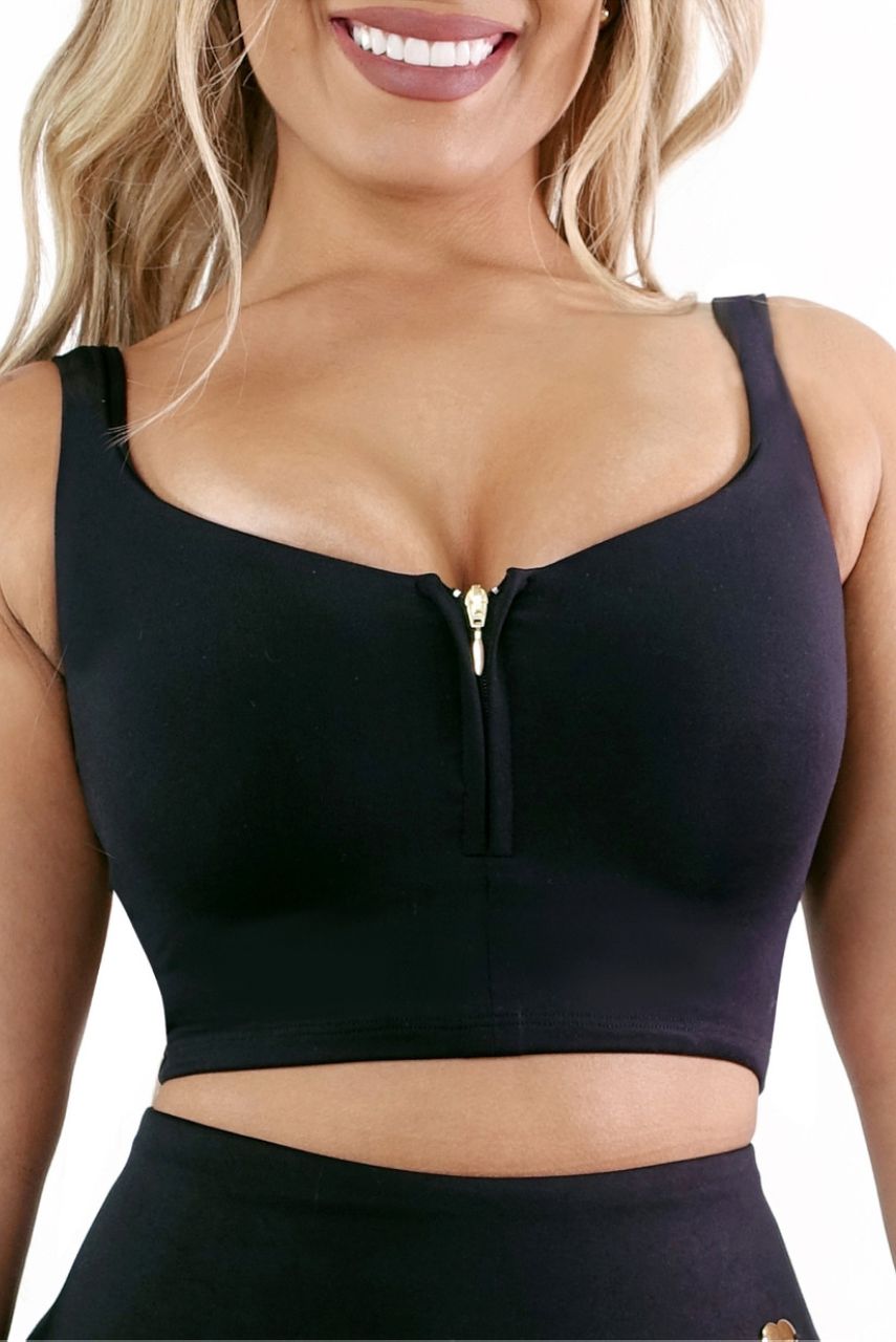 SPORTS BRA ZIPPER TOP
