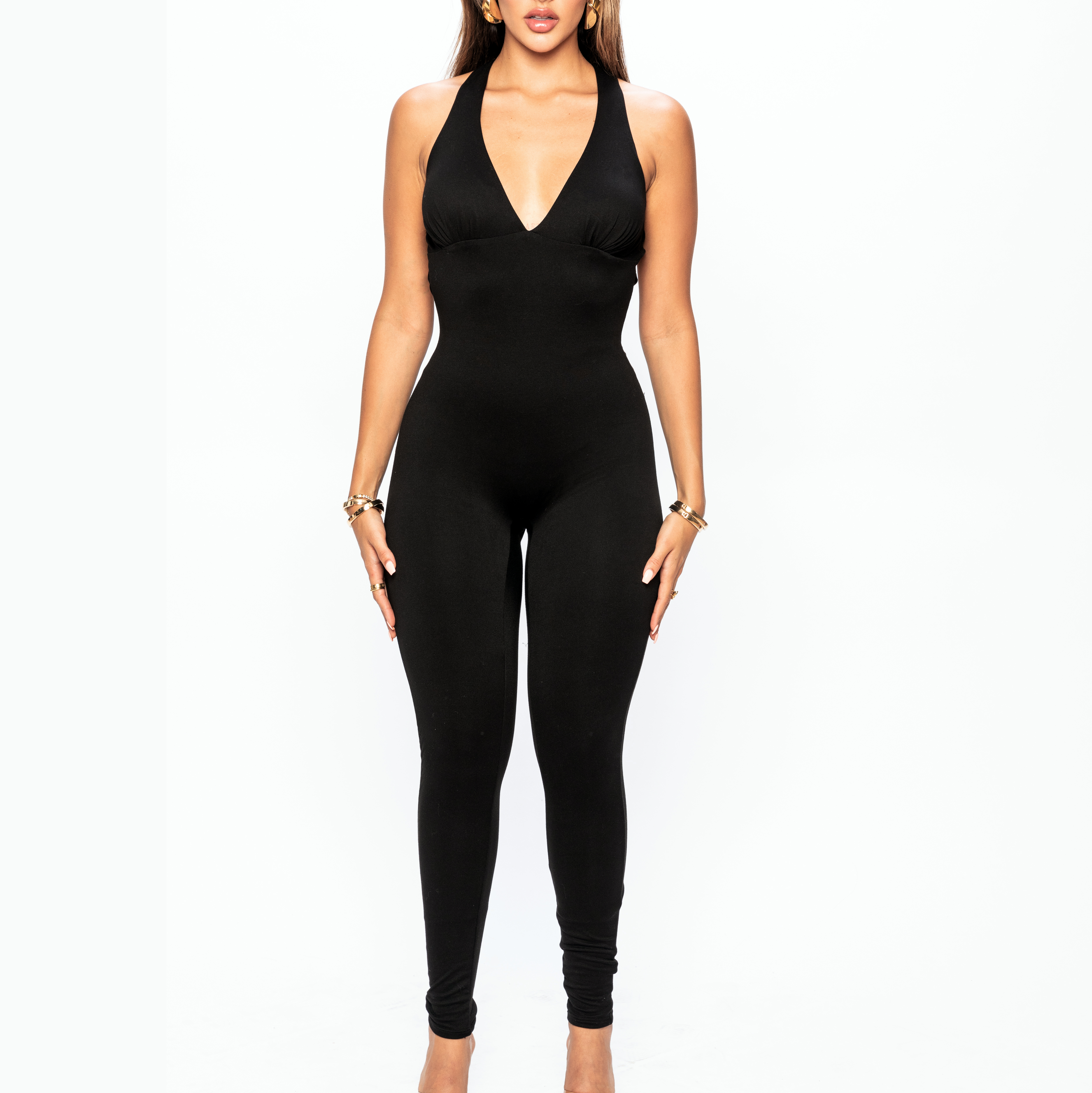 JUMPSUIT OPEN BACK WITH BUTT LIFTER JUMPSUIT OPEN BACK WITH BUTT LIFTER