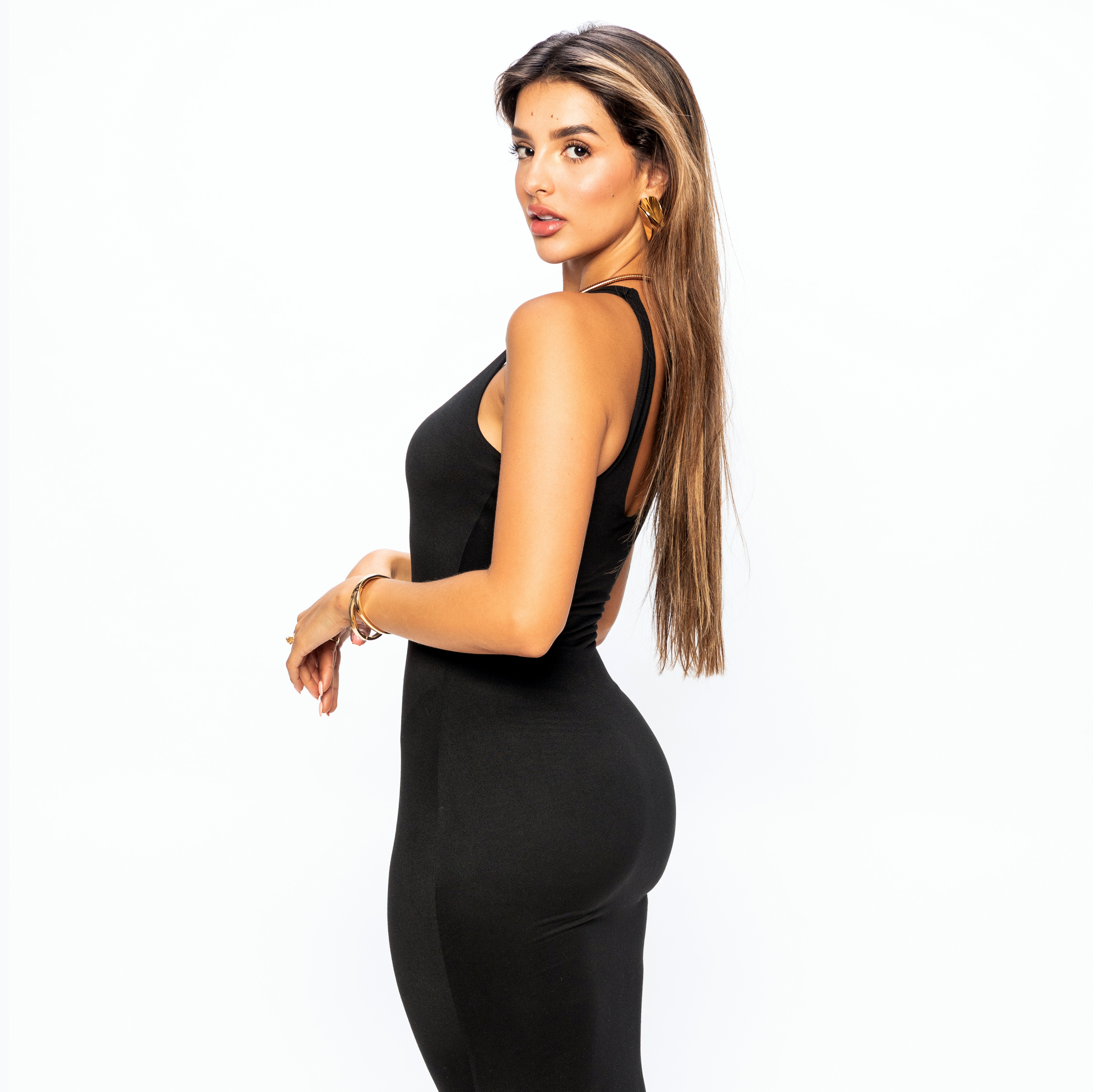 CONTOUR MIDI DRESS SLEEVELESS