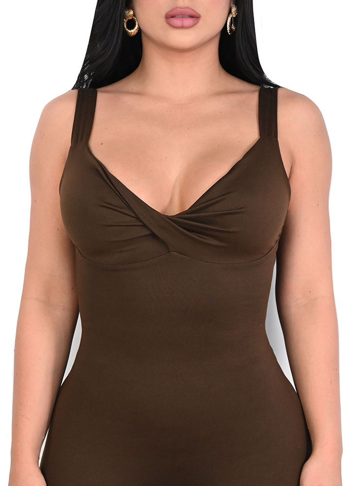 Heart Shaped Cut Out  SCULPT Jumpsuit