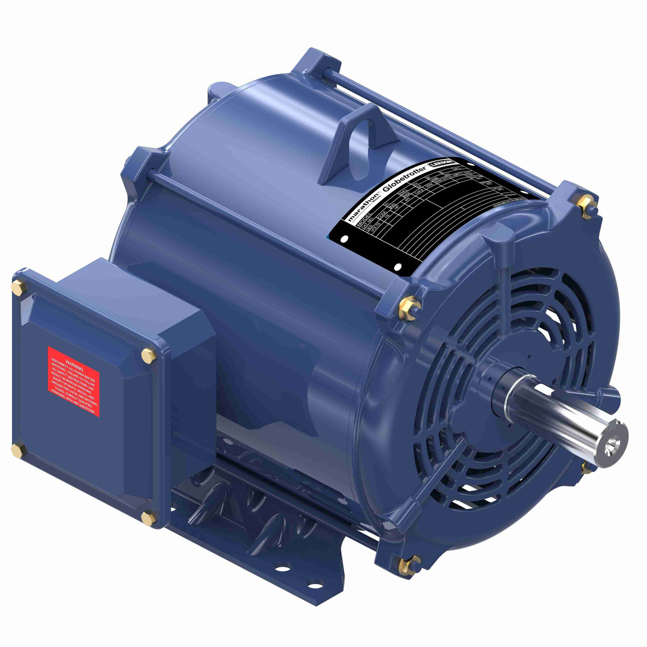 GT0015A, 7 1/2 Hp, 3600 Rpm, 184T FR, 230/460 Vac, 3 PH, General Purpose, Globetrotter, Dripproof, 184TTDBD6001.