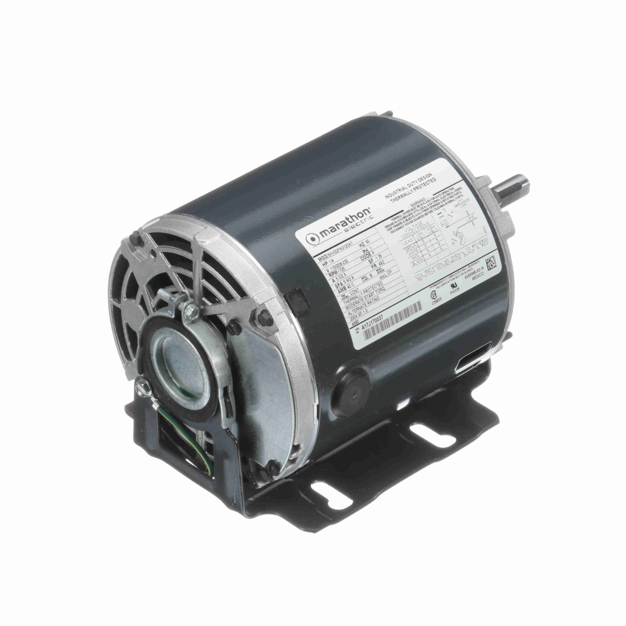 4680, 1/4 Hp,115/208-230,Split PH. 48Z FR, 1725 Rpm, Dripproof, Resilient Base, Fan and Blower, HVAC, Auto Overload, 5KH32FN3120T.