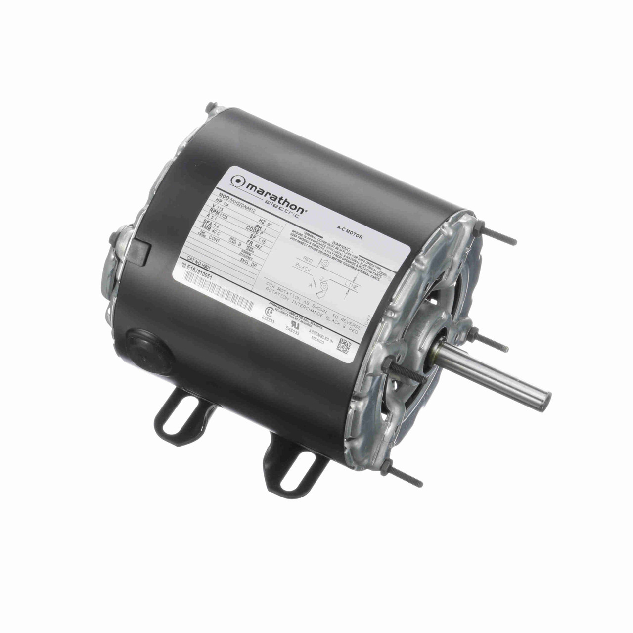 H901, 1/4 Hp, 1800 Rpm, 48Z FR, 115 Vac, 1 PH, Dripproof, Rigid