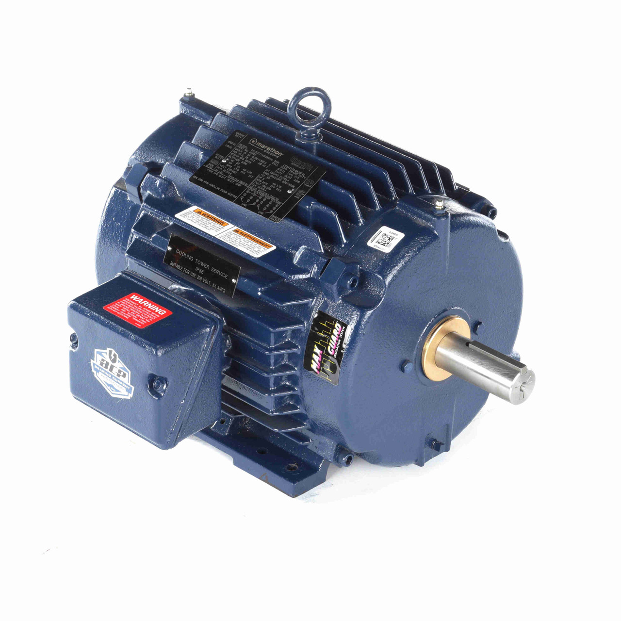 U1869A, 7 1/2 Hp, 1800 Rpm, 213TV, 230/460 V, 3 PH, TEAO, Rigid Base, Cooling Tower, Severe Duty Motors, 213TTTND16539.