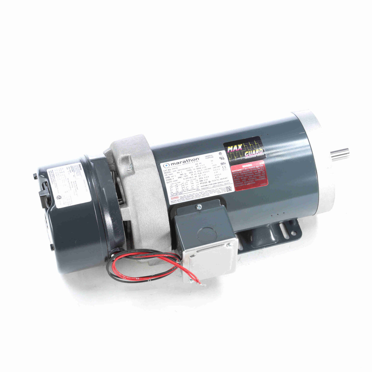 D457A, 1 1/2 HP, 230/460 V, 3 PH, 56HC FR, 1800 RPM, C-Face
