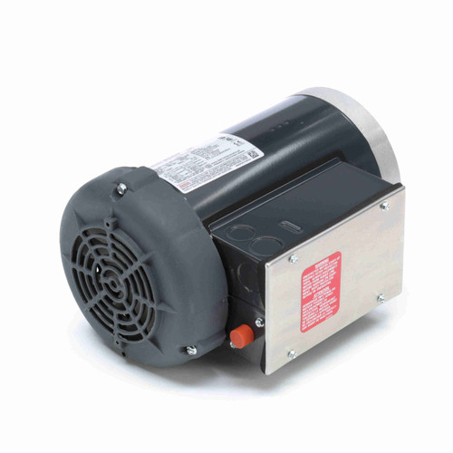 F135, 1 1/2 Hp, 1800 Rpm, 56C FR, 115/208-230 V, 1 PH, TEFC, C-Face with Base, General Purpose, Manual Over Load, 56B17F5584.