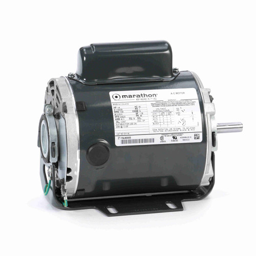 G1114, 1/4 Hp, 1800 Rpm, 48 FR, 115/230 Vac, 1 PH, Dripproof, Resilient Base, Capacitor Start, Fan  Blower Motor, No Oveload, 5KC35JN7