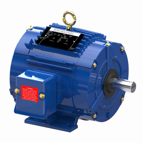 S504, 2 Hp, 1200 Rpm, 184T FR, 460 Vac, 3 PH, Kiln Duty, XRI Efficiency, Blue Chip Severe Duty, TEAO, Rigid Base, 184TTTS18577.
