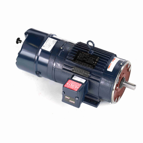 Y989, 5 Hp, 1800 Rpm, 184TC FR, 230/460 Vac, 3 PH, TENV, C-Face Footed, Inverter Duty, Blue Max 2000, Brakemotor, 184THTS8056