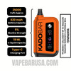 Sour Mango Pineapple Kado Bar Rizz 25000 Disposable Vape Specifications