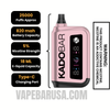 Strawberry Banana Kado Bar Rizz 25000 Disposable Vape Specifications
