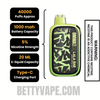 Sour Apple Ice OMINA BAR X LALA BAR 40K Disposable Vape Specification