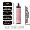 Strawberry Peach MOSMO STORM X Mini 1500 Puffs Disposable Vape Specification