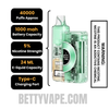 Sour Apple Ice Lost Mary Nera Pureview 40K Vape Kit with specifications