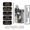 Rocket Freeze Lost Mary Nera Pureview 40K Vape Kit with specifications
