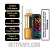 Orange F*king Fab Dinner Lady Snap Pro 35K Disposable Vape Kit Specifications