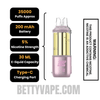 Clear Pink Dinner Lady Snap Pro Intense 35K Pre-filled Replacement Pod Specifications
