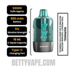 Super Mint Beri Cliq 50K Disposable Vape Pod Specifications