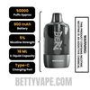 White Gami Beri Cliq 50K Disposable Vape Pod Specification