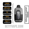 Limoncello Fifty Bar 20K Midnight Series Disposable Vape Specifications