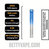 Sour Blue Dust Voom Mesh 3000 Puffs Disposable Vape Specifications