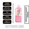 White Gummy Off Stamp X Crystal Cube 35K Disposable Vape Pod Specifications