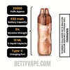 Peach Blue Razz Dinner Lady LYXA 30K Disposable Vape Specifications